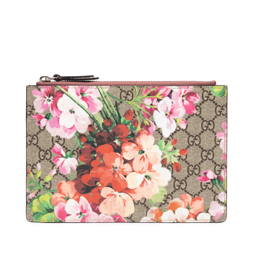 Pre-Loved Gucci GG Supreme Blooms Clutch